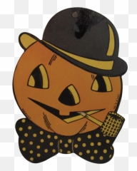 Download Vintage Halloween H E Luhrs Pumpkin Jack O Lantern - Vintage Halloween Pumpkin Decorations Emoji,Jackolantern Emoji