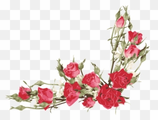 Library Of Flower Bouquet Border Png - Vector Red Flower Png Emoji,Boquet Emoji