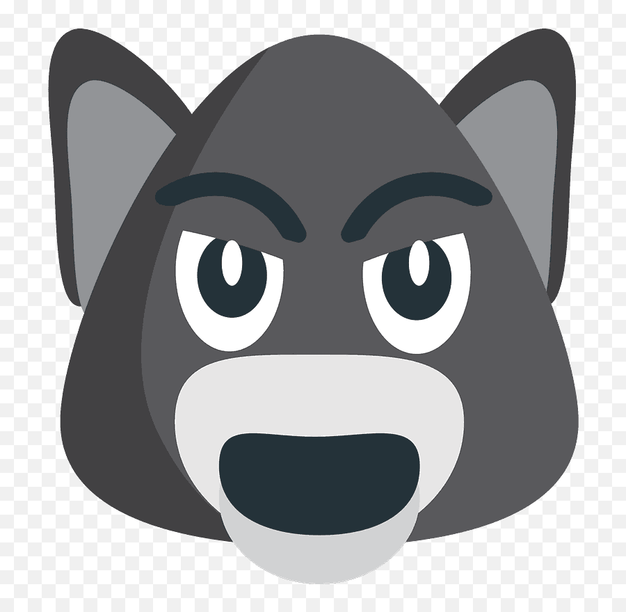 Wolf Emoji Clipart - Cartoon,Wolf Emoji Png