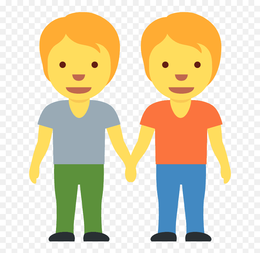 People Holding Hands Emoji Clipart - Dibujos De Dos Personas,Emoji With Hands