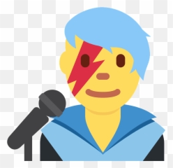 Man Singer Emoji Clipart - Piosenkarz