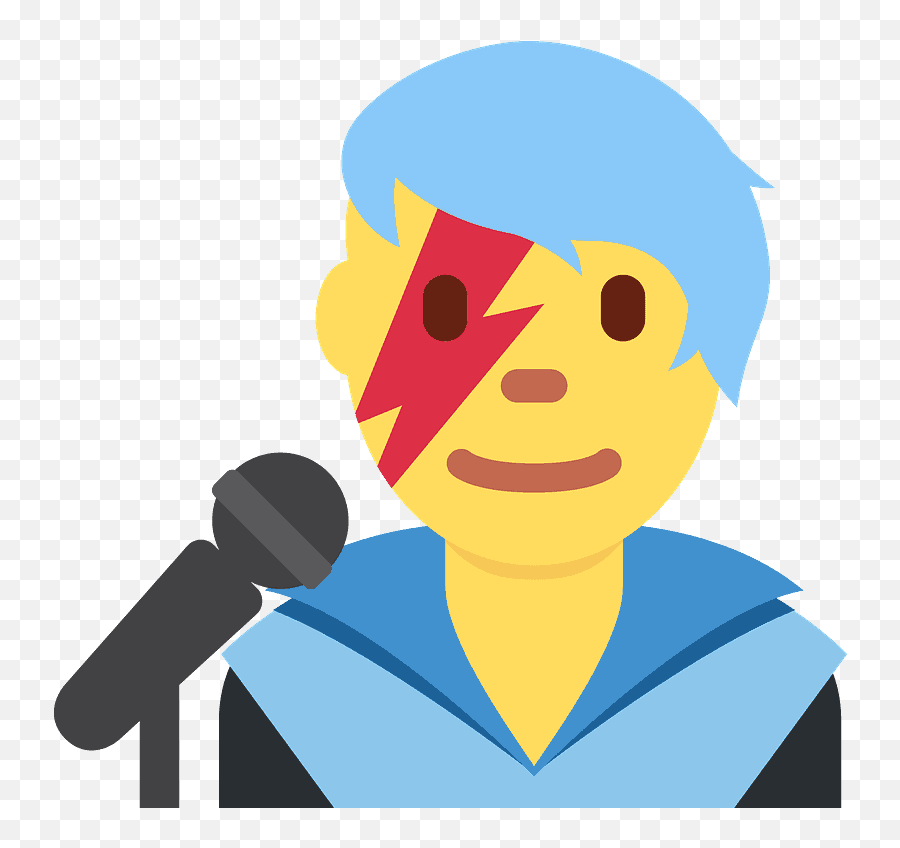 Man Singer Emoji Clipart - Piosenkarz Emoji,Singer Emoji
