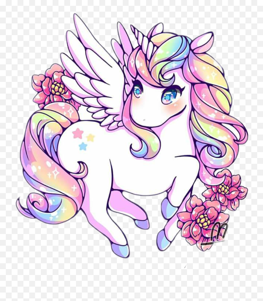 Pastel Rainbow Png - Transparent Horse And Pony Clipart Cute Rainbow Unicorn Emoji,Alien Rocket Emoji