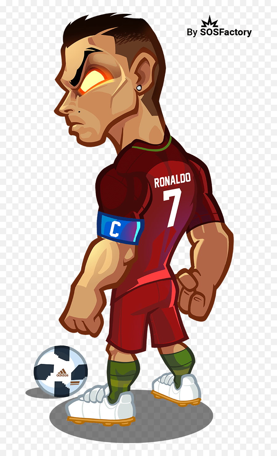 Celebrity Caricatures - Cristiano Ronaldo Kawaii Emoji,Pogba Emoji