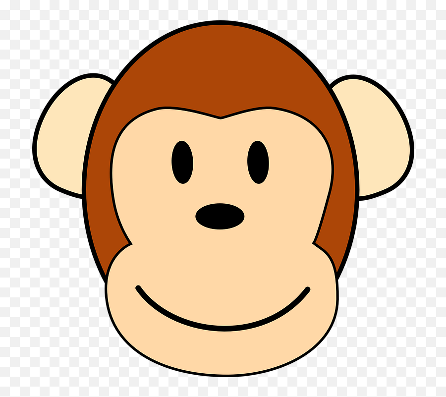 Free Ape Monkey Vectors - Monkey Face Clipart Emoji,Rat Emoticon