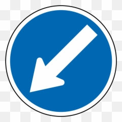 New Zealand Road Sign R3 - Keep Left Png Emoji