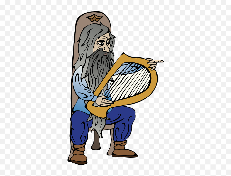 Free Harp Music Images - Cartoon Emoji,Beard Emoji Copy And Paste