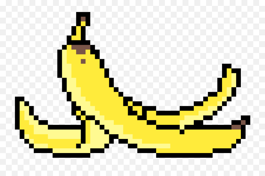 Pixilart - Banana Peel Pixel Png Emoji,Banana Emoticon