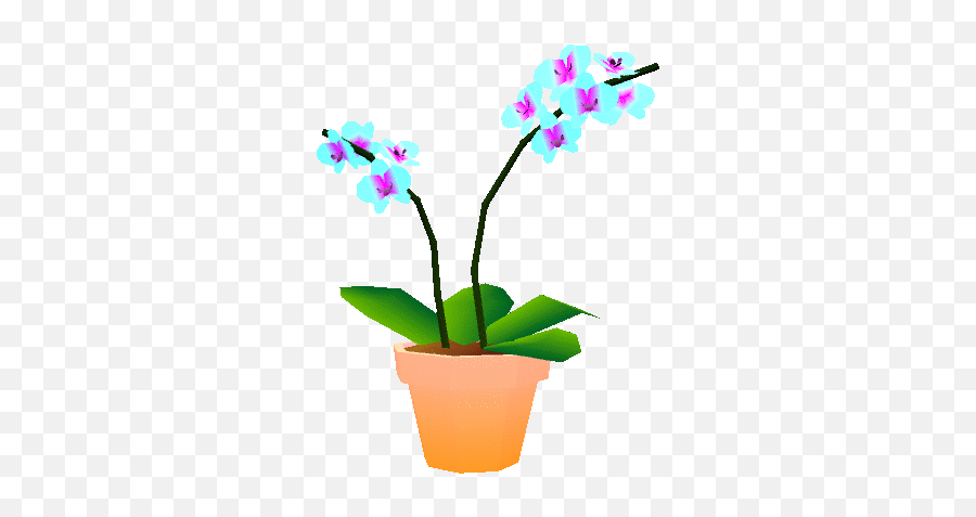 Flower Stickers For Android Ios - Animated Orchid Plant Transparent Gif Emoji,Orchid Emoji