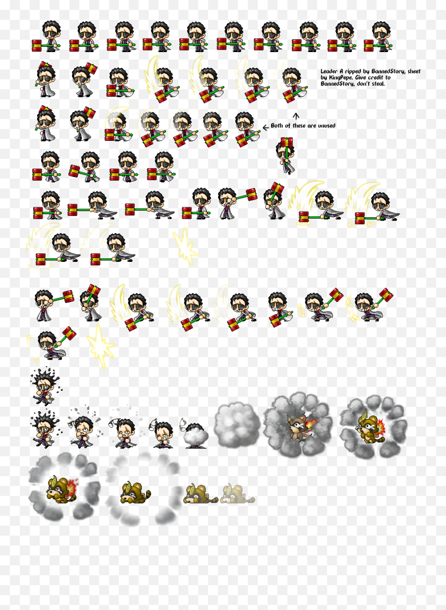 Leader A - Shooting Sprite Sheets Maplestory Emoji,Emoticon Story