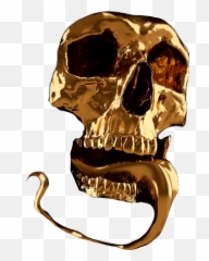 Gold Face Skullface Skull Oro Death - Hedi Xandt God Of The Grove Emoji,Skull Face Emoji