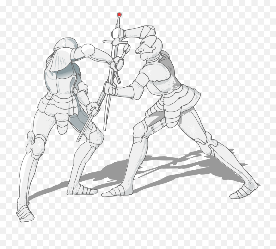 Fencing Drawing Fighting Poses - Drawing Of A Sword Fight Emoji,Fight Emoji Text