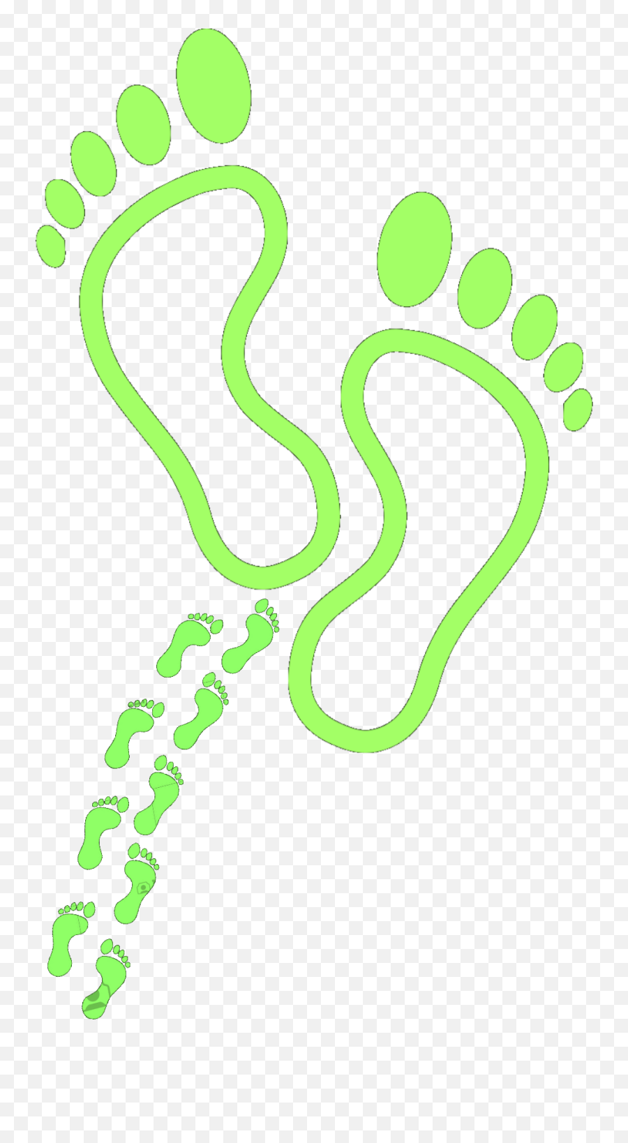 Mq Green Footsteps Footstep Footprint - Footprints Outline Emoji,Footprint Emoji