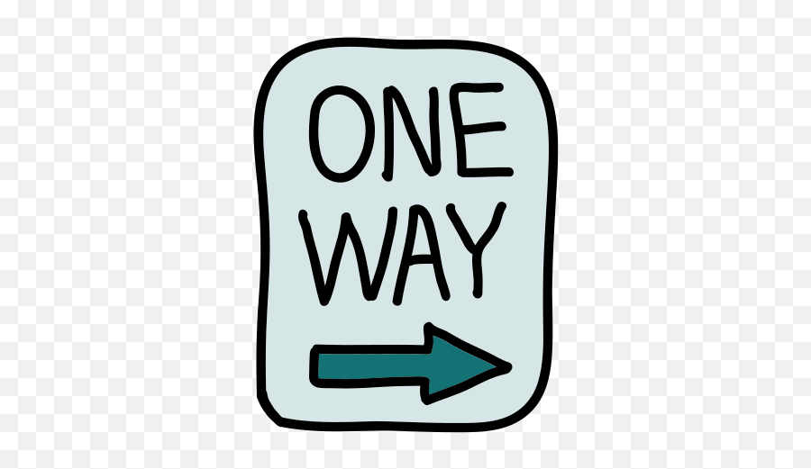 One Way Road Sign Icon - Free Download Png And Vector One Direction Icon Emoji,Traffic Cone Emoji