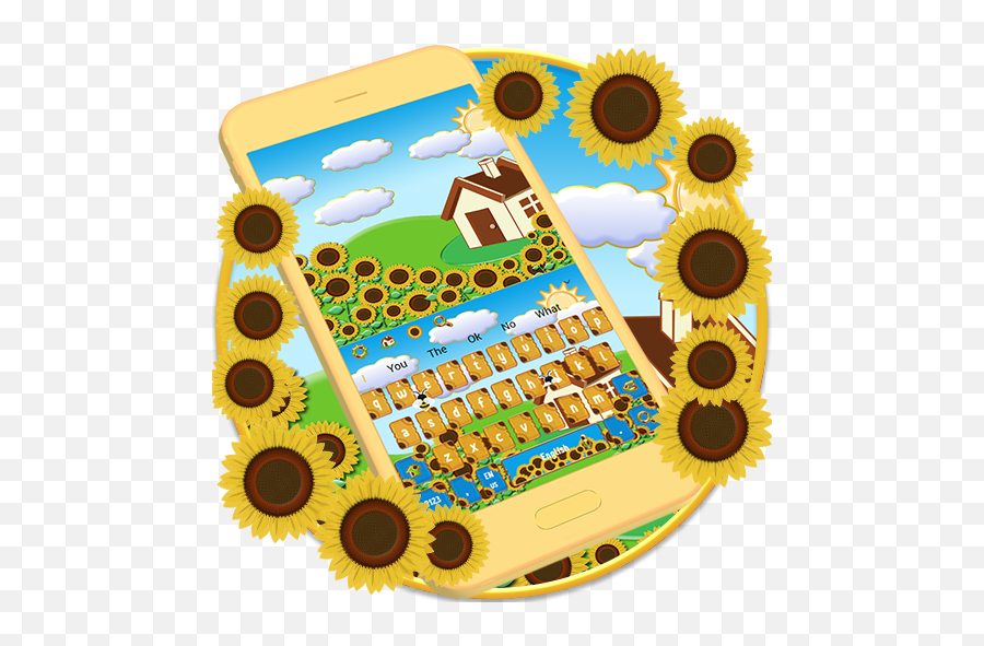 Yellow Summer Flower Keyboard Theme - Apps En Google Play Circle Emoji,Teclado De Emoticonos