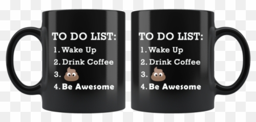 Poop Emoji Be Awesome To Do List Novelty Drinkware Coffee Mug Tea Cup 11 Oz Blac - Mug,Coffee Emojis