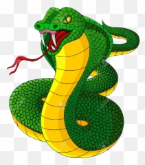 Cobra Snakes Clipart - Green Mamba Art Png Download Transparent Background Emoji