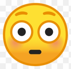 Flushed Face Emoji Clipart - Ashamed
