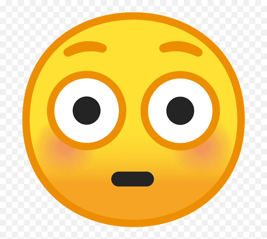 Flushed Face Emoji Clipart - Ashamed Emoji,Flushed Emoji
