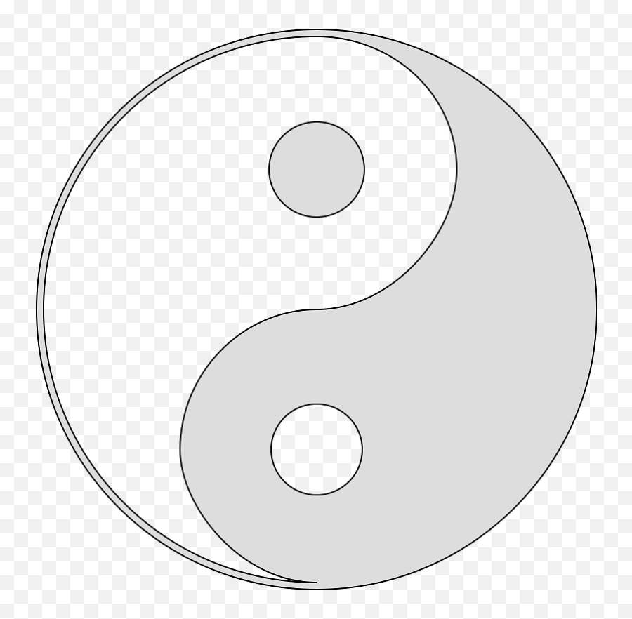Light Grey Yin Yang Symbol Transparent - Yin Yang Imgur Emoji,Yin Yang Emoji
