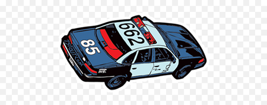 Police Car 662 Sticker - Automotive Paint Emoji,Police Car Emoji