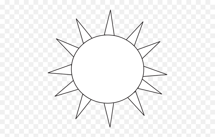 Sun Black And White - Clip Art Black And White Sun Emoji,Black And White Sun Emoji