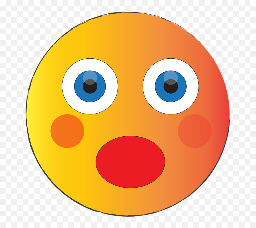 Shocked Emoji Surprised Blushed - Circle,Free Birthday Emoji