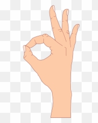 Thumb Sign Language Hand Png Clipart - Ok Hand Sign Clipart Emoji,Okay Hand Emoji Transparent