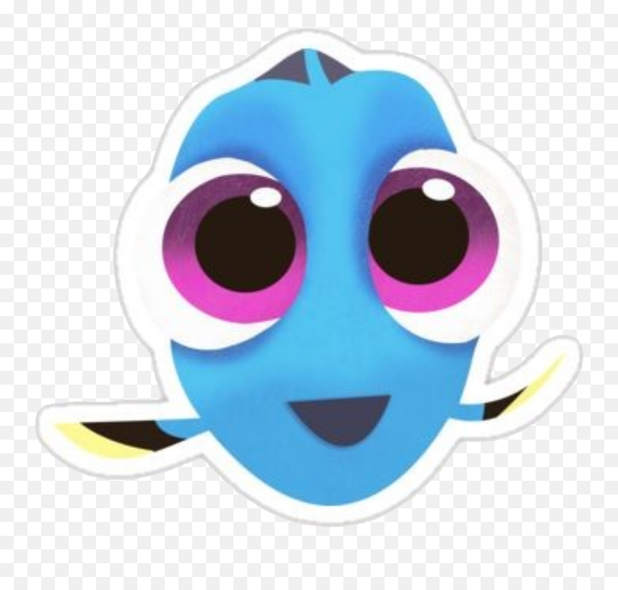 Dory Fish Cute Blue Purple Yellow Tumblr - Baby Dory Clipart Emoji,Dory Emoji