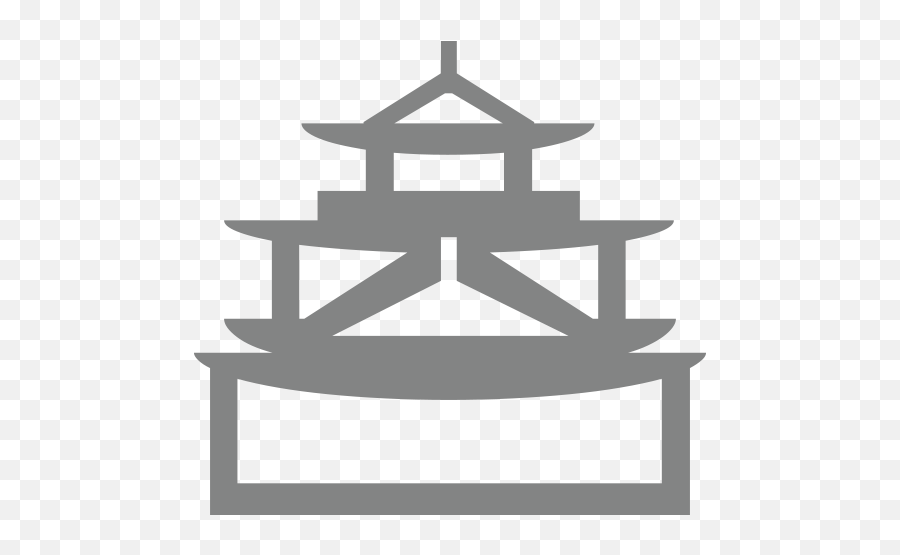 Japanese Castle Emoji For Facebook Email Sms - Japanese Castle Black And White,Castle Emoji