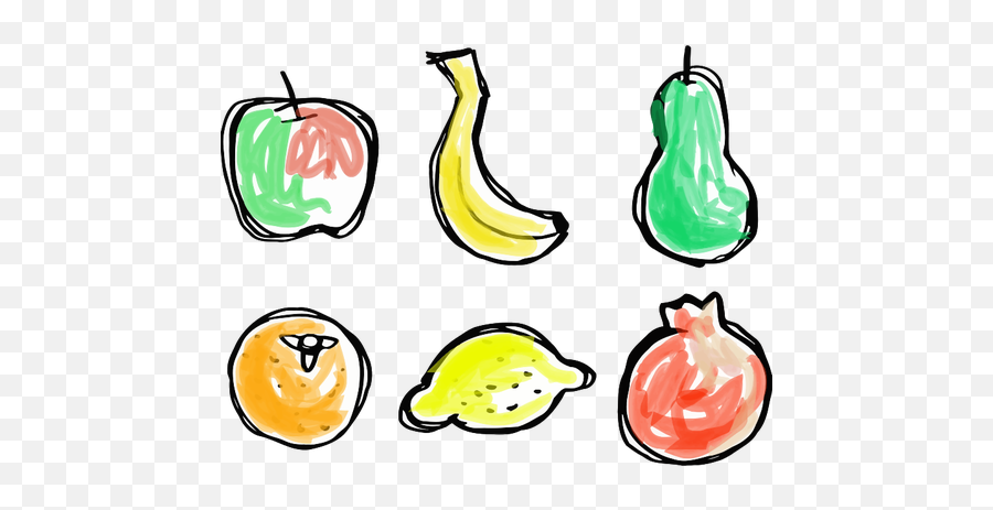 Fruits Vector Sketch - Sketsa Gambar Buah Buahan Emoji,Dancing Banana Emoji