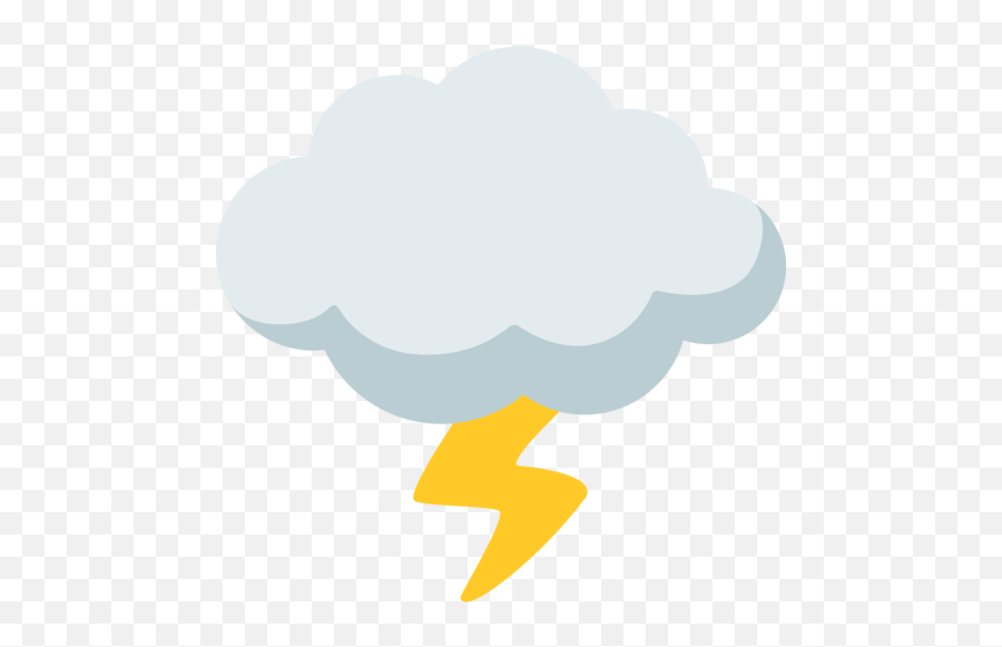 Cloud With Lightning Emoji - Clip Art,Lightning Emoji