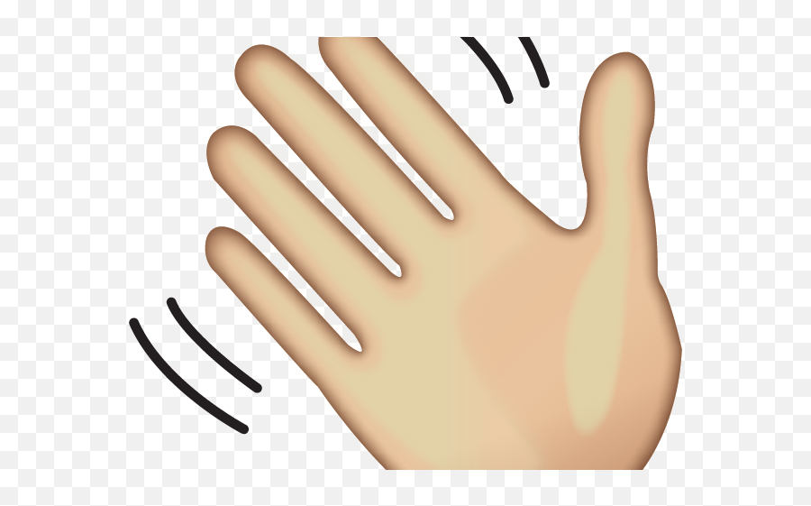 Download Hand Emoji Clipart 100 Percent - Cartoon Hand Waving Wave,Boi Hand Emoji