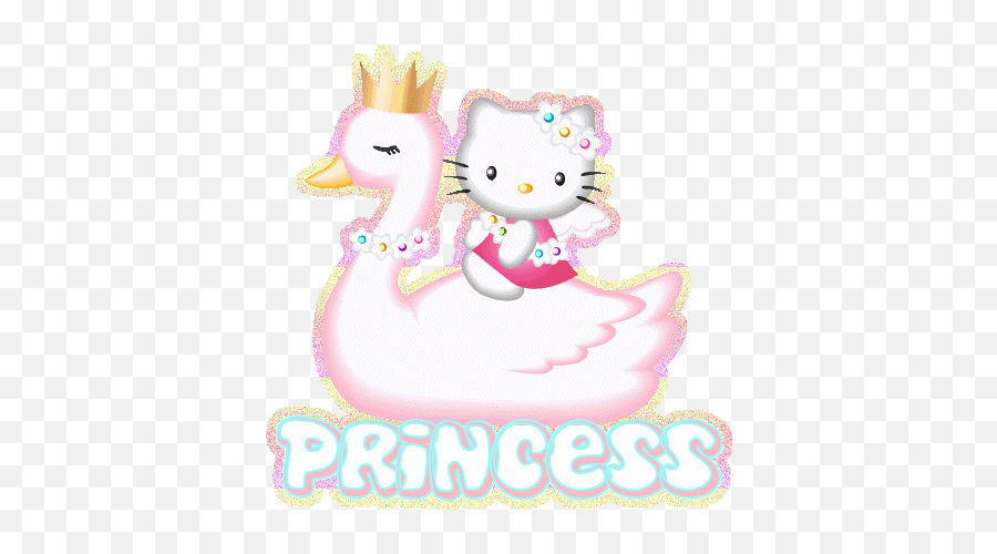 Animated Gif Of Princess Kitty - Gifs De Hello Kitty Emoji,Kitten Emoticon