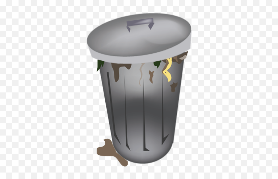 Trash Can Vector Icon - Cartoon Trash Can Png Emoji,Trash Bin Emoji