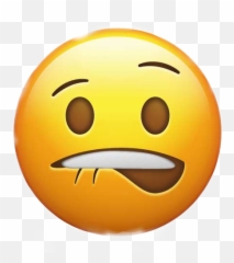 Emoji Mordida - Biting Lip Png