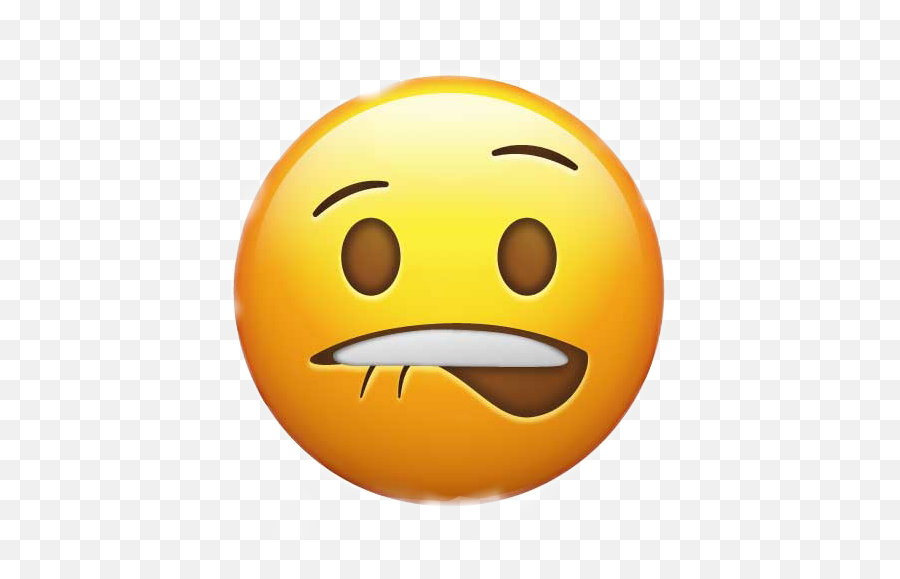 Emoji Mordida - Biting Lip Emoji Png,Um Emoji