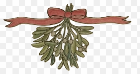 A Bundle Of Mistletoe Tied With A Red Rbbon - Illustration Illustration Emoji,Mistletoe Emoji