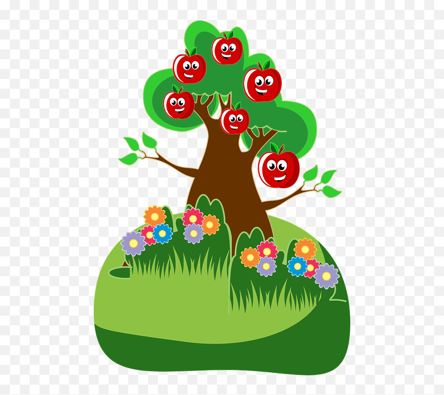 Free Green Apple Apple Illustrations - Happy Apple Tree Clipart Emoji,Strawberry Emoji