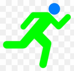 Freeuse Blue Running Icon On Transparent Clip Art - Girl Stickman Png Emoji