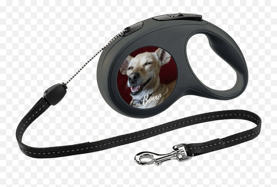 Custom Photo Dog Leash By Qstomize U2013 Qstomizecom - Flexi New Classic Cord Retractable Lead Emoji,Pitbull Emoji