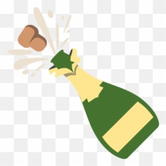 Emojione 1f37e - Popped Champagne Bottle Svg