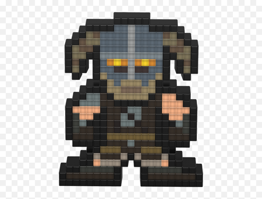 019 Pdp Pixel Pals Skyrim Dragonborn Collectible Figure 14 - Master Chief Pixeled Sprite Emoji,Elder Scrolls Emoji