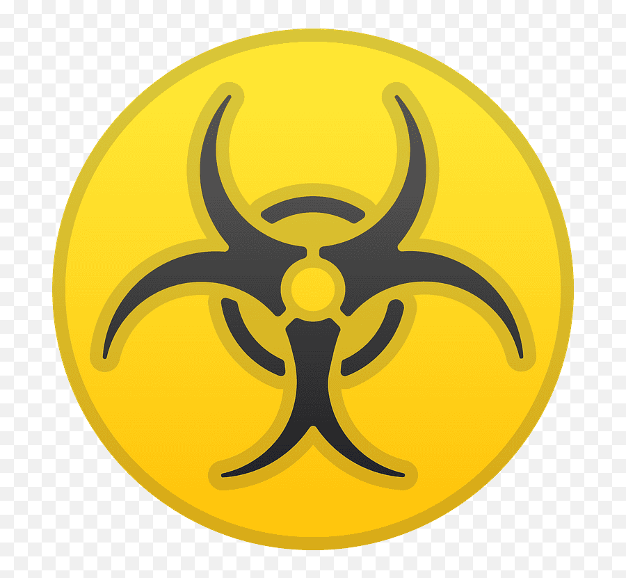 Biohazard Emoji Clipart - Transparent Biohazard Emoji,Radioactive Emoji