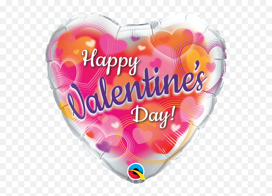 18 Qualatex Foil Balloon - Happy Valentineu0027s Day Hearts Day Emoji,Emoji Valentine Cards