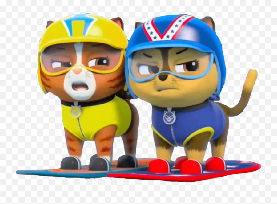 Two Cats From Paw Patrol Png Transparent Background - Paw Patrol Cat Chase Emoji,Cat Paw Emoji