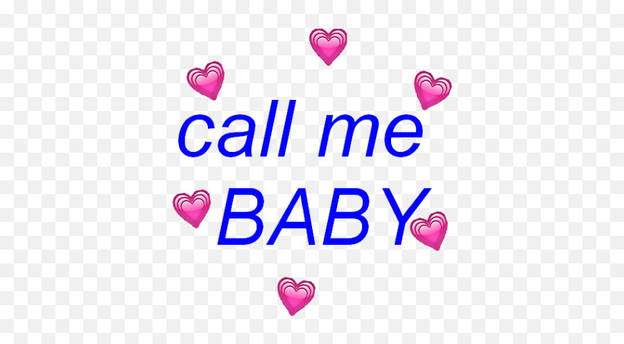 Callmebaby Call Me Baby Heart Heart Sticker Emoji Tumbl - Heart,Call Me Emoji