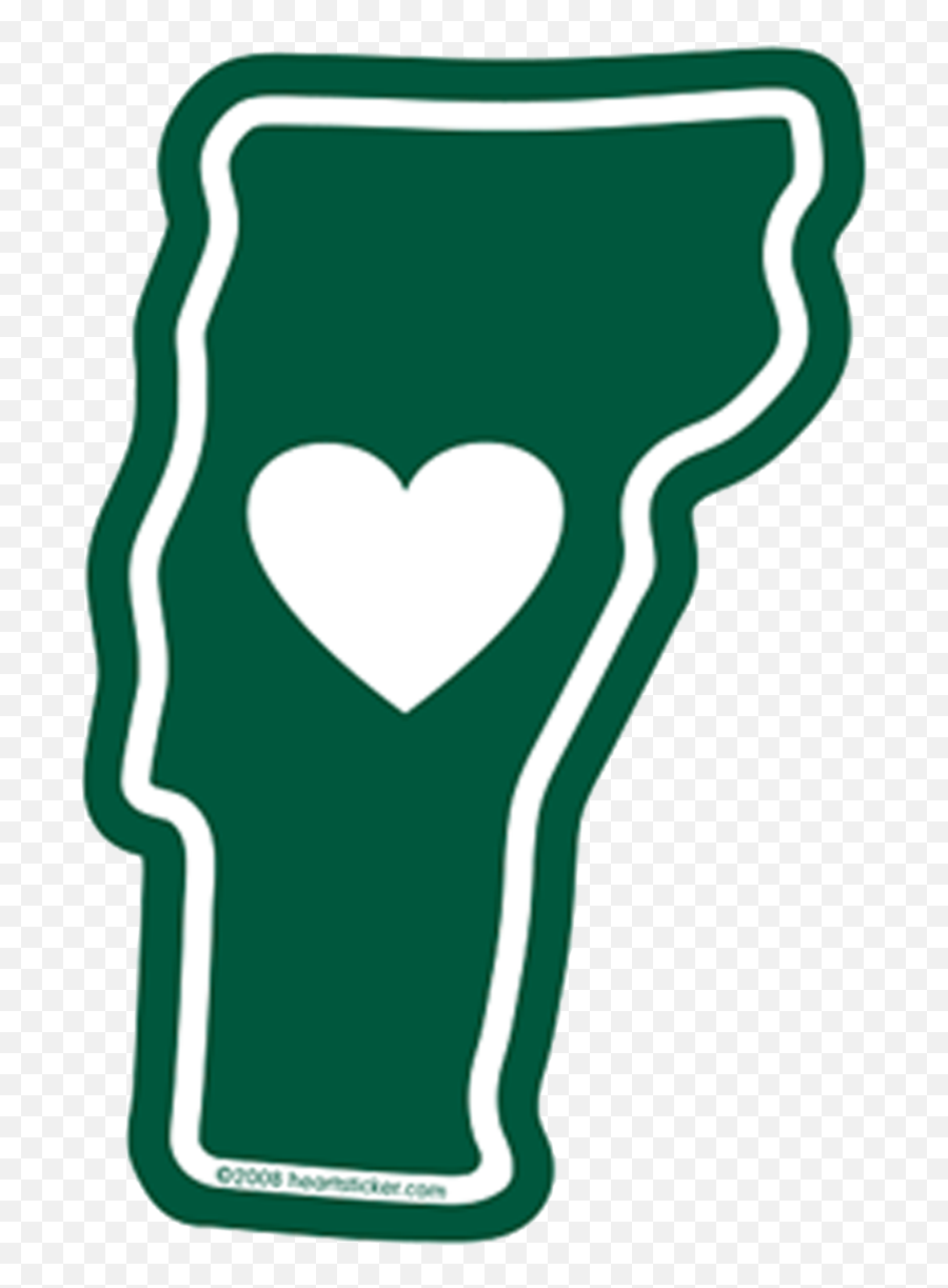 Vt Heart In Vermont Sticker - Vermont State Vermont Clip Art Emoji,Vt Emoji