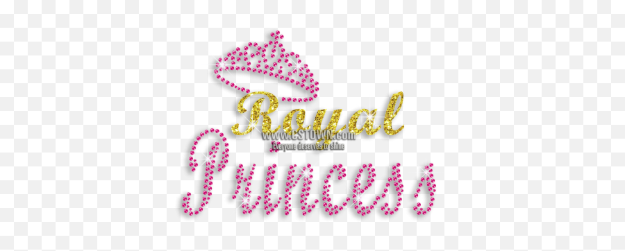 Pink Royal Princess In Crown Bling Iron - Pink Royal Princess Crowns Emoji,Crown Royal Emoji