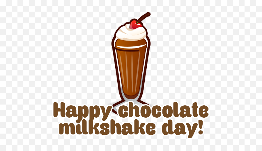 Happy Chocolate Milkshake Day - Sundae Emoji,Milkshake Emoji